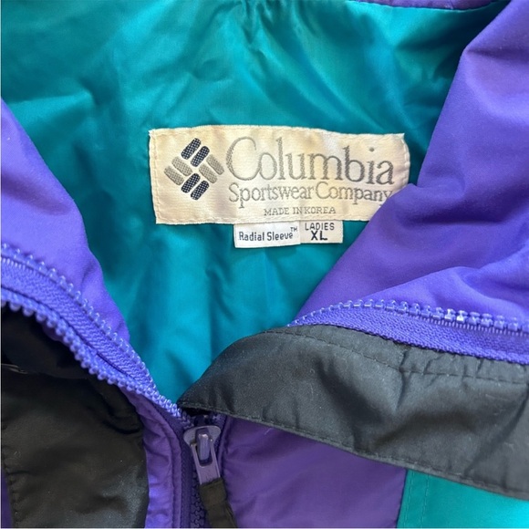 VTG Columbia 90’s Vamoose Windbreaker Colorblock Woman’s, XL - Picture 5 of 12